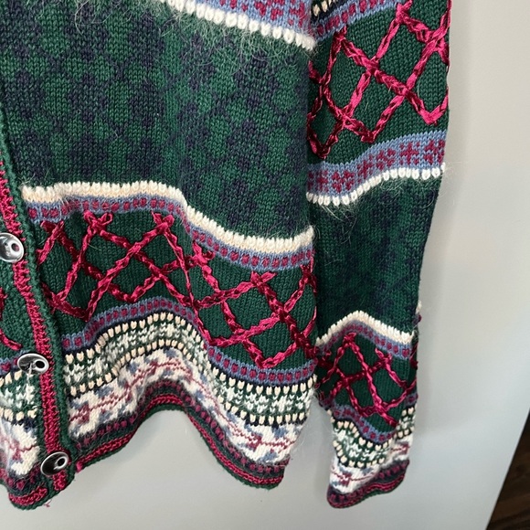 Christopher & Banks x Vintage Hand Embroidered Holiday Cardigan - Picture 7 of 11
